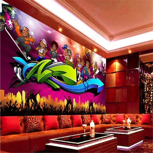 

wallpapers fashion trend music ktv dance hall bar industrial decoration wallpaper disco background wall paper mural papel de parede 3d