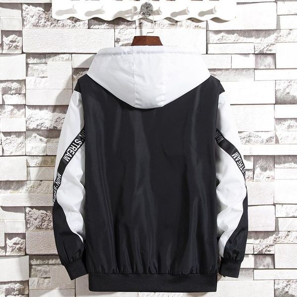 

men's jackets spring and autumn zip jacket the trend of loose for men handsome thin all-matching leisure, Black;brown