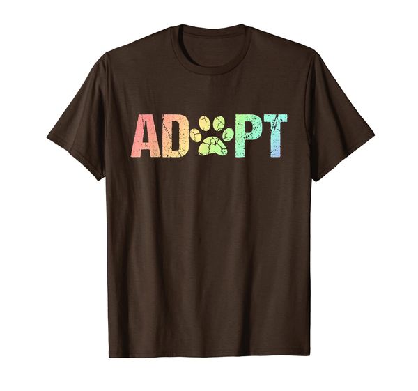 

Vintage Rainbow Adopt A Dog Rescue Foster Adoption Month T-Shirt, Mainly pictures