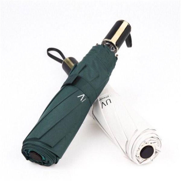 

umbrellas windproof automatic rain umbrella anti uv 3 fold parasol 8 bone car luxury large business outdoor men 50%
