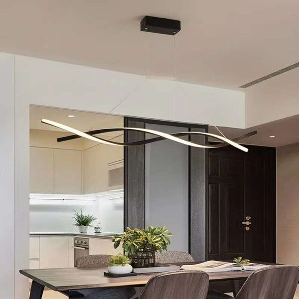 

2021 new neo gleam matte black or grey minimalist modern led for living dining kitchen room surface mounted chandelier pwdz