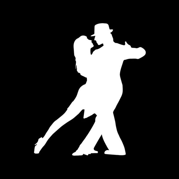 

qypf 12.2*14.4 fashion dancing sports decor car modelling sticker vinyl silhouette