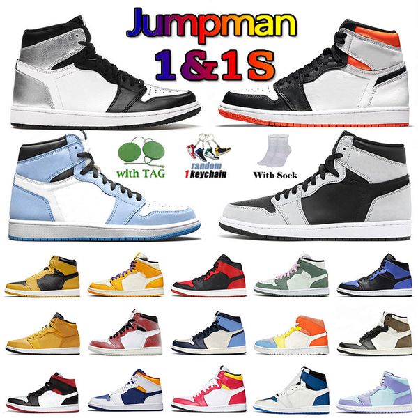 

high 1 1s og light smoke grey twist basketball shoes bred royal silver toe university blue dark mocha unc patent shadow lucky green chicago