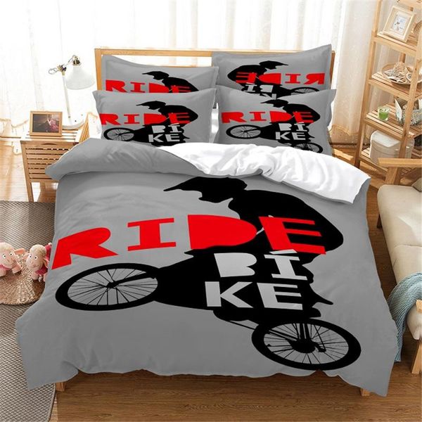 

bedding sets 3d bike set  duvet cover bed cotton bedroom