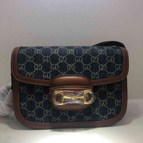 

double layer printed women's shoulder bag with denim wide shoulder strap bagszlyzly