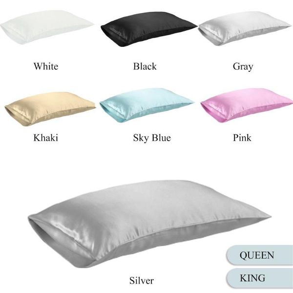 

cushion/decorative pillow queen/king silk~y satin case bedding pillowcase smooth home