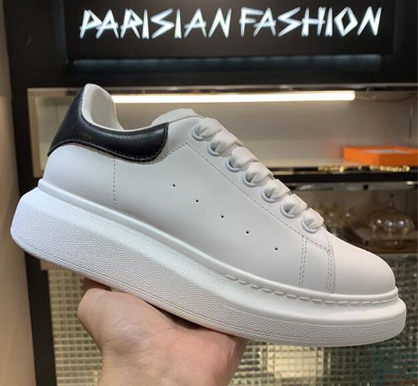 

2021 high qulaity with box men women fashion designers shoes white leather blue belt designer sneakers trainers casual shoes, Black
