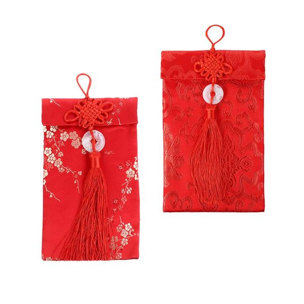 

2pcs/ set chinese knot change bags new year brocade exquisite red envelopes