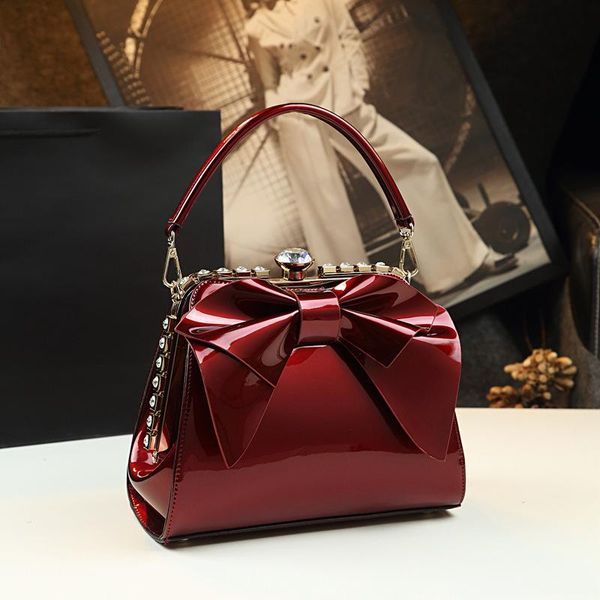 

evening bags 2021 fashion embroidery bright leather female handbag tote bag high-end boutique women's shoulder crossbody