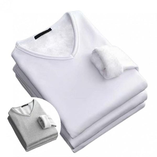 

men's casual shirts clothes trendy leisure base shirt thick solid color for inner wear, White;black