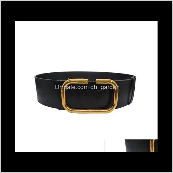 

2022 designer women's fashion new 7cm wide belt, black, red body, gold belt buckle wholesale, aa880 fln9d heo8v, Black;brown