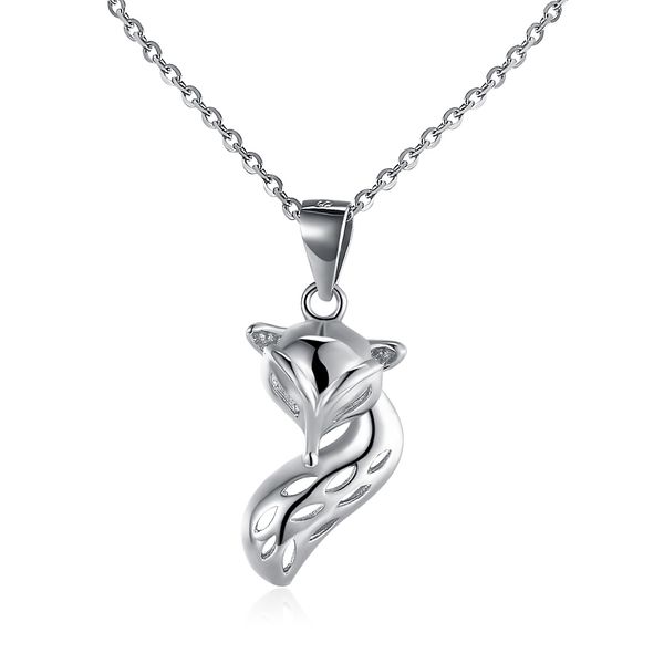 

zemior 925 sterling silver pendant necklaces for women personality trendy fox style inlay zircon necklace party fine jewelry