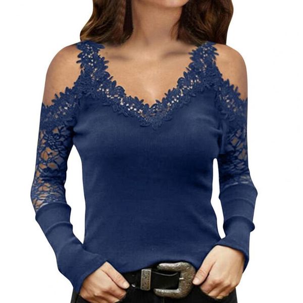 

women's blouses & shirts summer femme women solid color lace pullover blouse ladies off shoulder casual et chemises, White