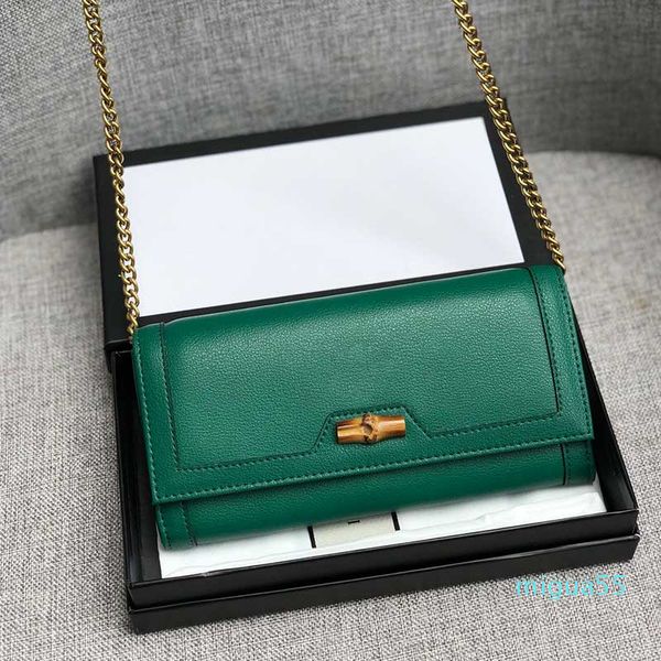 

designer shoulder bags bamboo hadbags genuine leather long purses fashion chain wallet credit totes