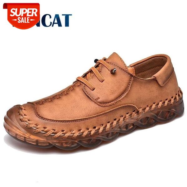 

fashion men casual shoes quality split leather men's shoes handmade men's loafers flats outdoor men sneakers moccasins #z78f