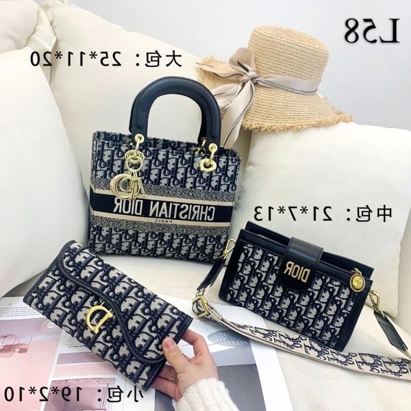 

di2021 handbag d fashionable dice casual trend rhombic with three pieceh3w5