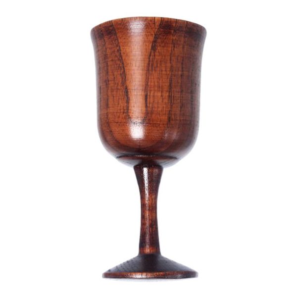 

mugs 1pc simple style wooden goblet cup delicate home bar water drinking