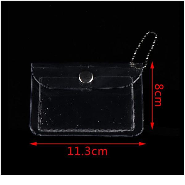 

1pcs transparent waterproof pvc business card holder mini wallet girls coin purse 1pcs tra qyljbl