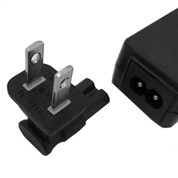 

smart power plugs 50la 1-15p 2-pin us male plug to iec 320 c7 female 125v/10a right angle socket extension cable travel cord