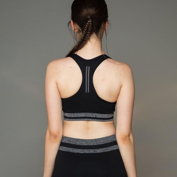 

gym clothing eshines 2021 seamless absorption sports underwear running yoga fitness quick-drying, White;black