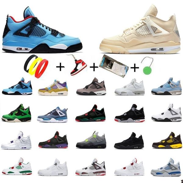 

dunks university blue 4 4s basketball shoes black cat fire red men sneakers paris bred thunder se neon pine green metallic purple mens sport