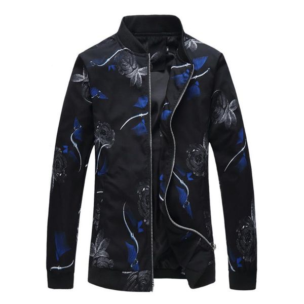 

men's jackets print fashion jacket slim fit handsome baseball suit soft casual-coats male autumn jacket#g35, Black;brown