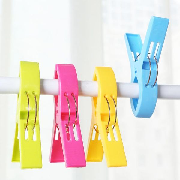

clothing & wardrobe storage 4pcs large bright colour clothes clip plastic beach towel pegs clothespin clips to sunbed multicolor