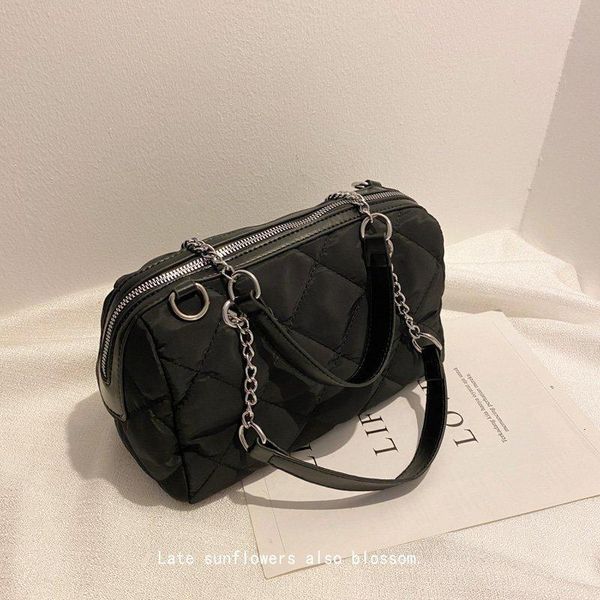 

women's quilted fashion small style bag new retro 2021 black crossbody tote all-match shoulder bag fwcnr