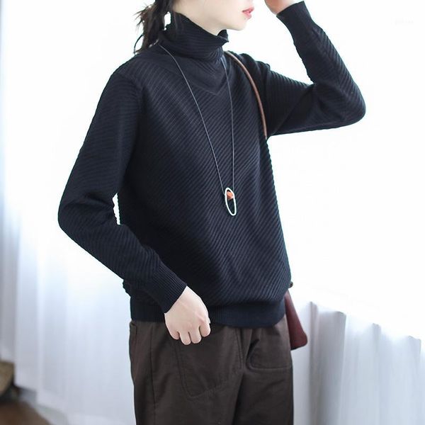 

autumn winter sweater women knitting turtleneck loose pullovers 2019 new female casual all-match sweater1, White;black