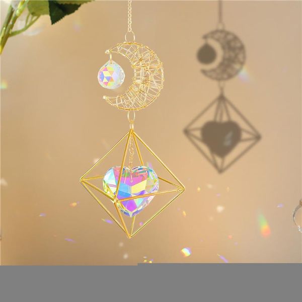 

decorative objects & figurines sun light catcher crystal ball pendant rainbow maker windchime chandelier crystals prism hanging glass home g
