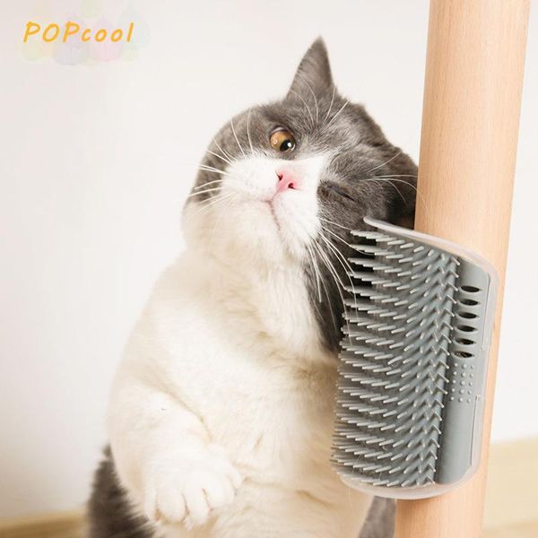 

cat toys comb removable corner scratching rubbing brush pet hair removal massage grooming cleaning supplies drop