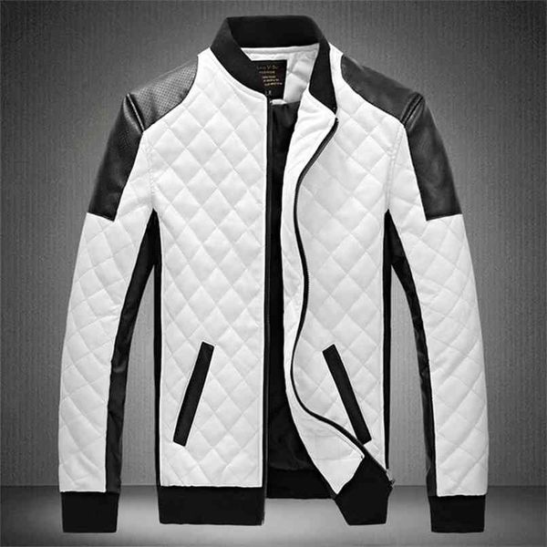 

mens leather jackets casual classic motorcycle bike jacket men plus thick coats spring/ autumn chaqueta hombre 210923, Black