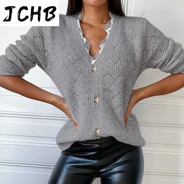 

women's jackets knitted women cardigans autumn winter single-breasted lace patchwork v-neck long sleeve solid casual loose sweater outw, Black;brown