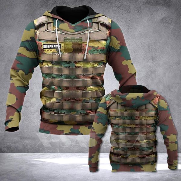 

men's hoodies & sweatshirts belgian army soldier uniform 3d printed hoodie man female zipper pullover sweatshirt hooded jersey streetwe, Black