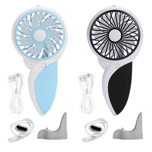 

electric fans 1pc portable handheld mini deskfan usb rechargeable atmosphere nightlight