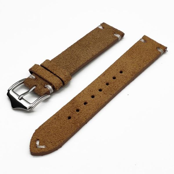 

watch bands 20mm 22mm band classical suede leather velour strap quick release watchband accessories replacement for men or women, Black;brown