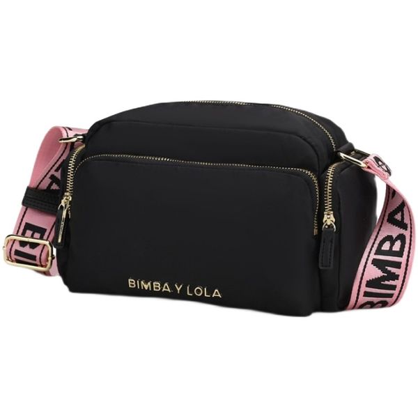 

2021 new internet celebrity female bag bimba y lola ins lady messenger bag large capacity camera bag, Black;red