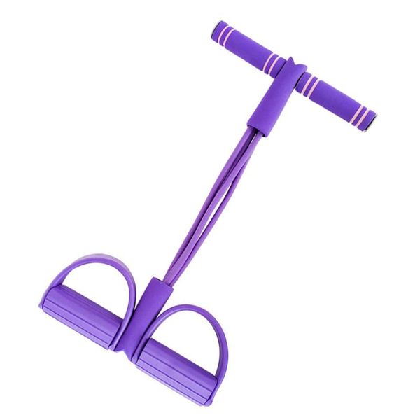 

1pc foot pedal puller yoga resistance band foot pulling band for home (purple)