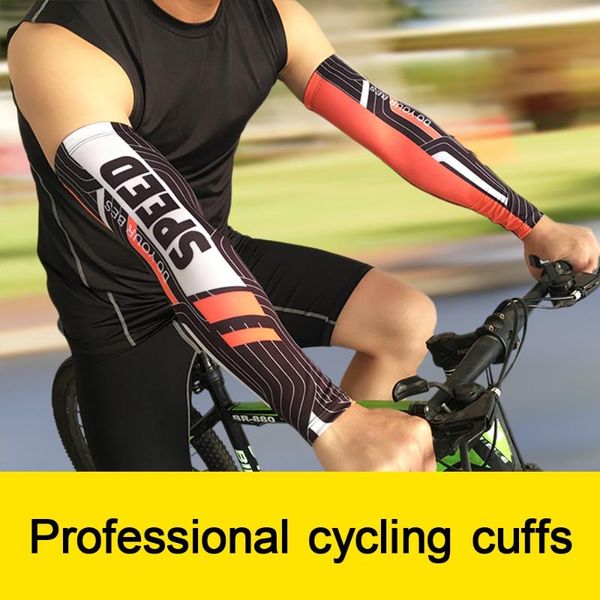 

elbow & knee pads 1pc cycling arm sleeves cover running fishing uv sun protection cuff quick dry ice silk, Black;gray