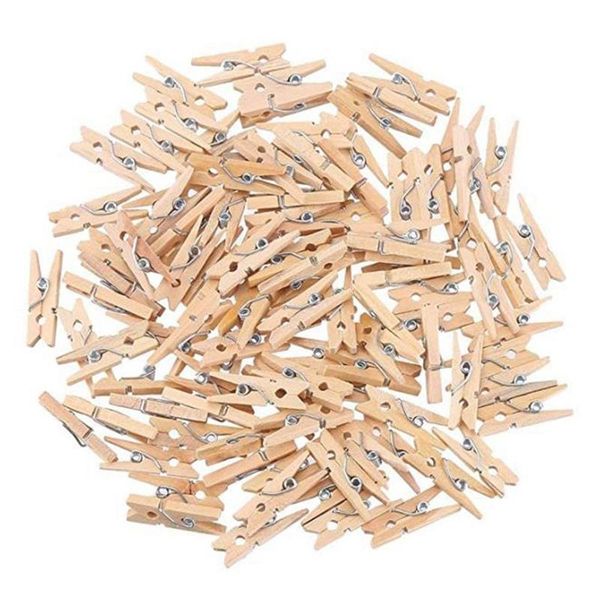 

decorative objects & figurines 150 pack mini wood clothespins ,po folder for home school arts crafts decor diy craft