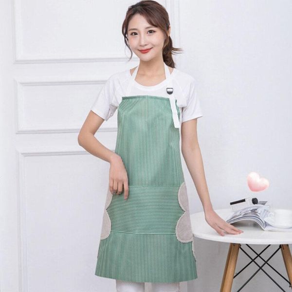 

super thick wear-resistant kitchen apron female waterproof and oil-proof sleeveless overalls cooking can wipe hands aprons
