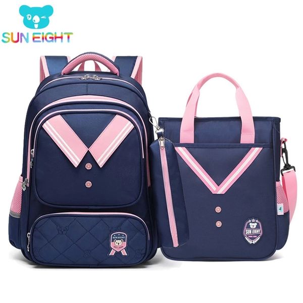 

sun eight primary school bag waterproof backpacks for girls pencil box kids bookbags mochila 211021