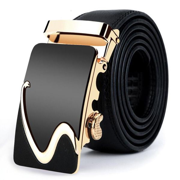 

belts automatic two-layer leather belts belt bule business men's, Black;brown