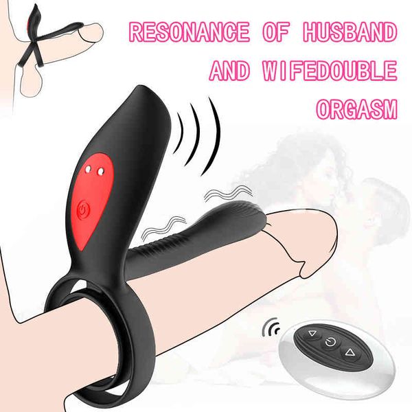 

new men's vibration ring husband and wife resonator lock essence double g-point second tide clitoris stimulation products