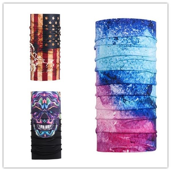 

sports outdoor riding neck cover summer cool print bib solid color multifunctional magic scarf