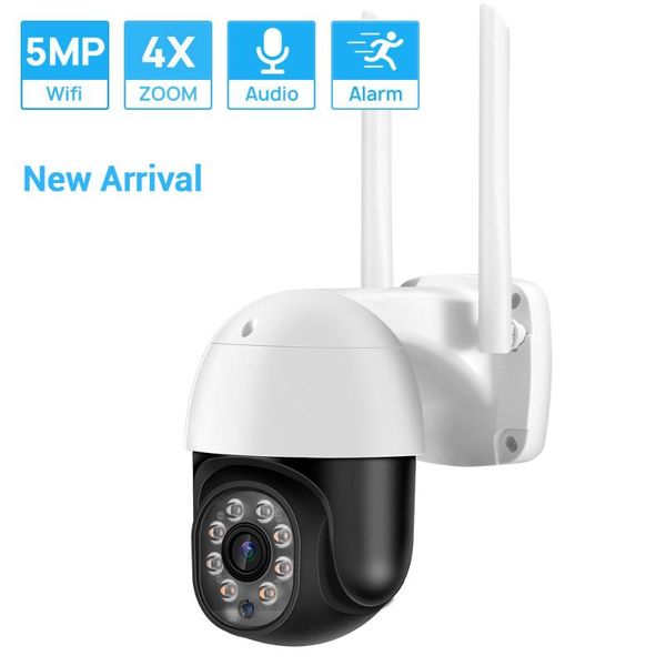 

hamrol 5mp auto tracking ptz wifi ip camera 4xdigital zoom ai human detection waterproof outdoor camera onvif icsee h.265x