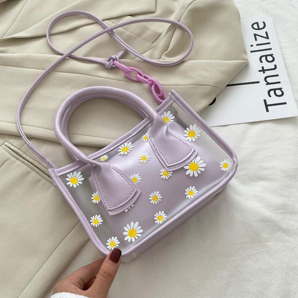 

evening bags summer small daisy jelly bag female 2021 trendy net red fashion transparent acrylic chain