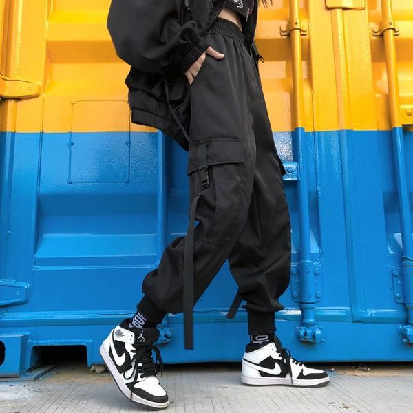 

women's jeans female cargo pants, high-waisted pants for women, high waist, harajuku style, street 1bp0, Blue