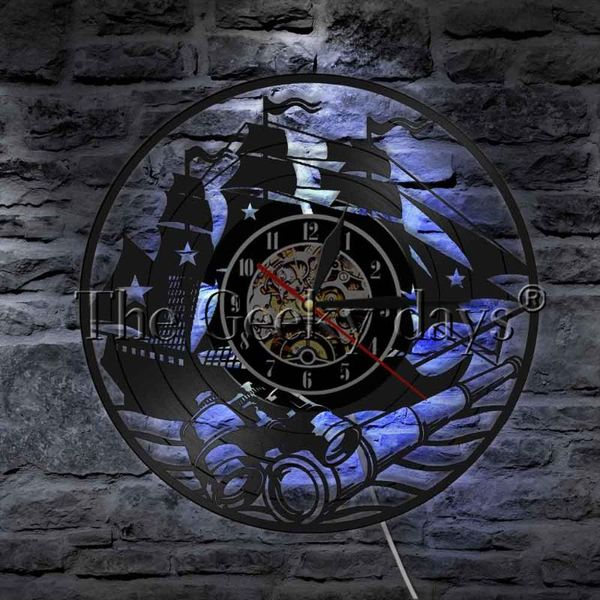 

wall lamps vintage marine ship led night lamp sailing boat yacht clock telescope home decor watch decorative lighting