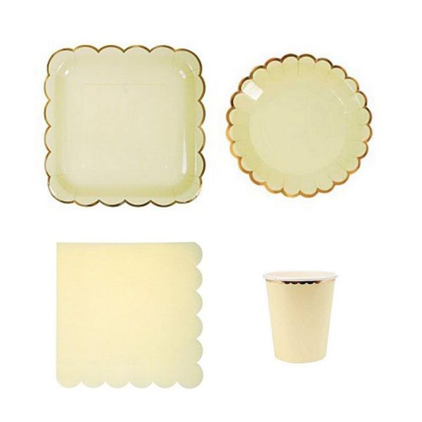 

disposable dinnerware holidays event birthday with napkin home paper dinner tableware cups wedding party plate set dessert dinning room